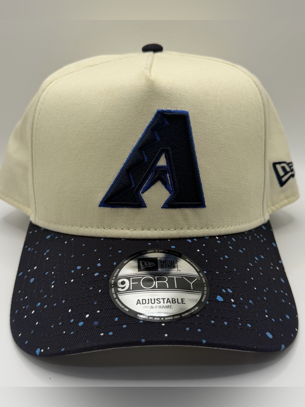 Arizona Diamondbacks New Era 9FORTY Speckle A-Frame Cream Adjustable Hat